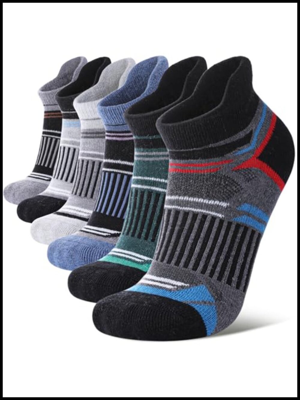 Merino Wool Ankle Running Hiking Socks Cushion Arch Support